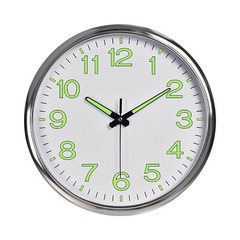 12” Luminous Quartz Night Wall Clock Large Light Glow In The Dark Silent Home