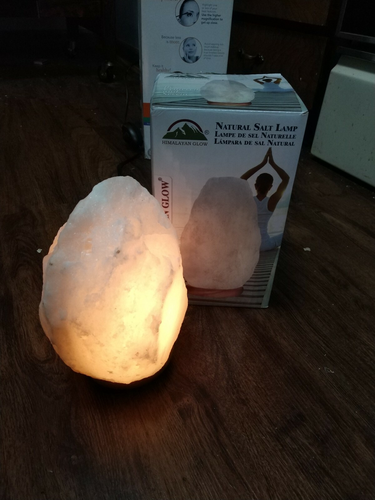 Himalayan Glow Natural Crystal Salt Lamp White 5-7 lbs gallery