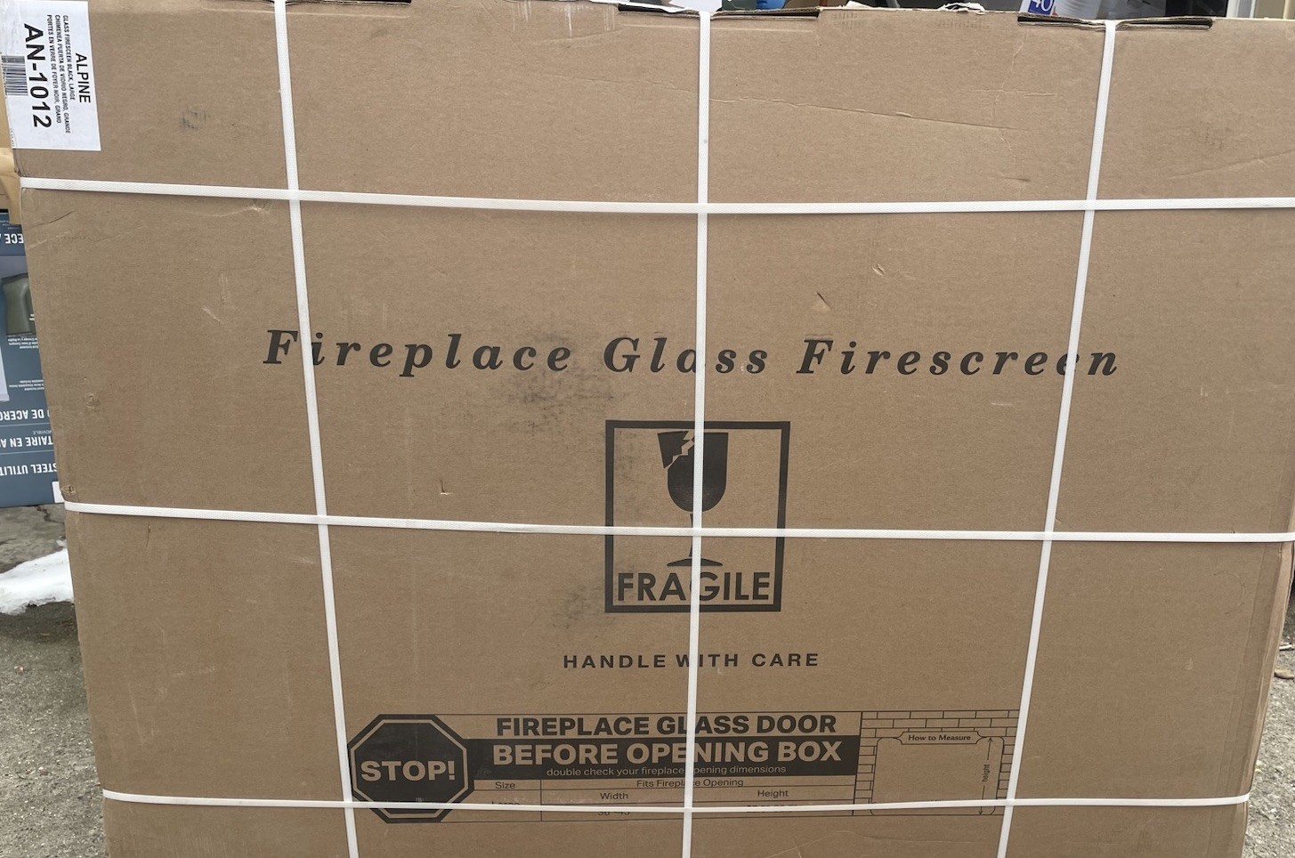 Pleasant Hearth Alpine Collection Fireplace Glass Door AN-1012 Black Large NEW gallery