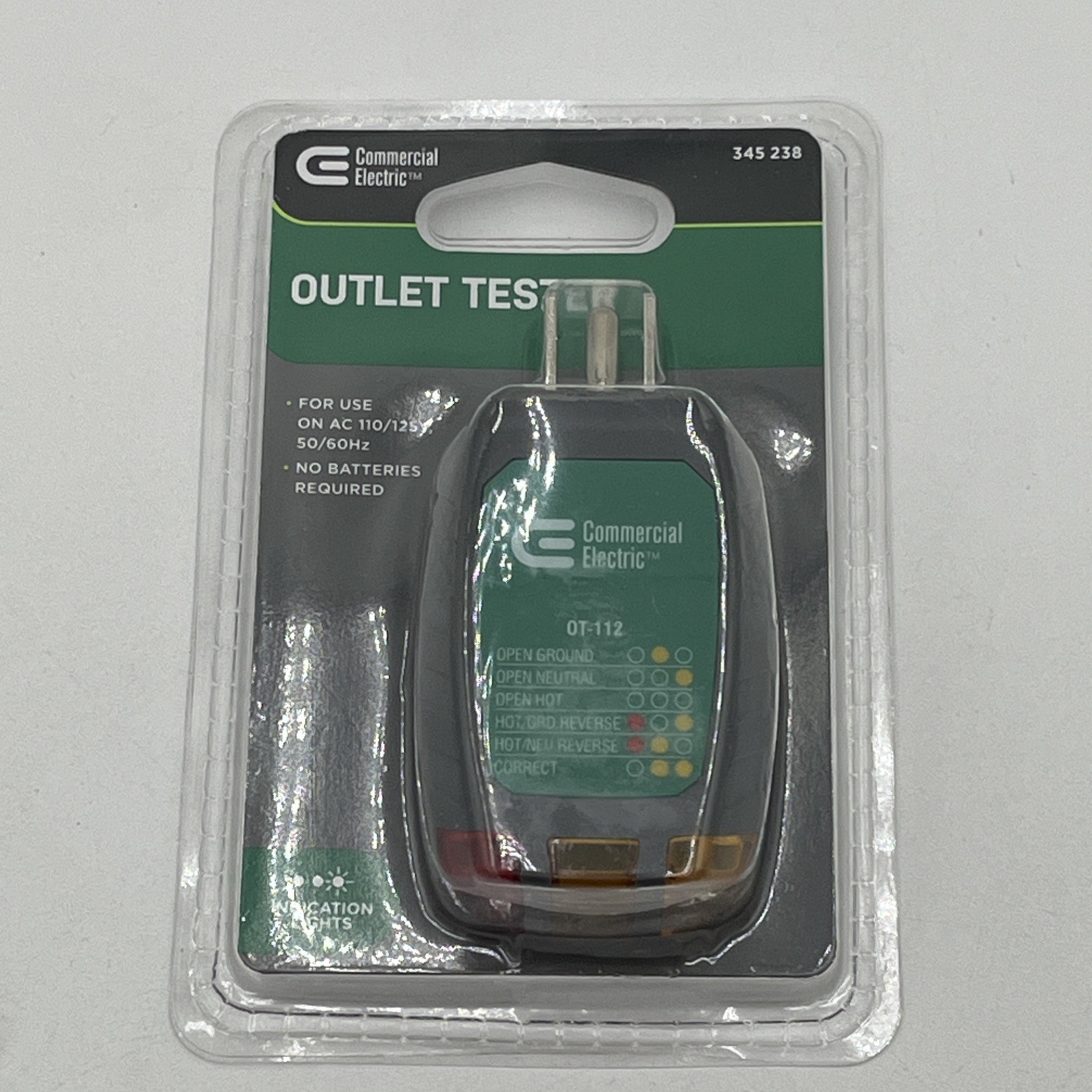 BRAND NEW!! 2-Pack Commercial Electric Outlet Tester 110/125VAC - 345 238 gallery