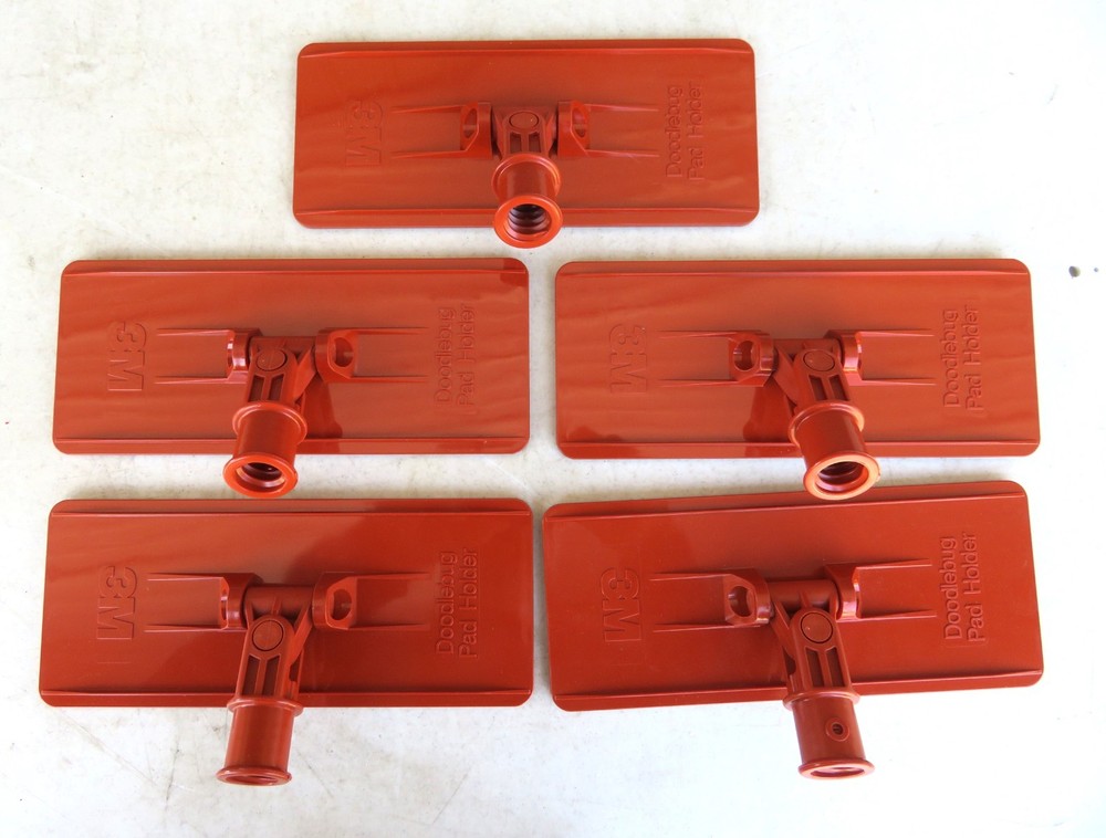 3M DOODLEBUG PAD HOLDER FOR THREADED HANDLE HOLDER - ORANGE- 5 Holders