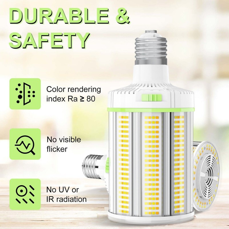 120W Led Corn light bulb, 18000Lm E39 Mogul Base Warehouse Garage Area Lighting gallery