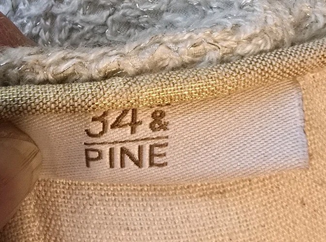 34th & Pine Embroidered Christmas Trees Beaded Lumbar Pillow 25in X 14in gallery
