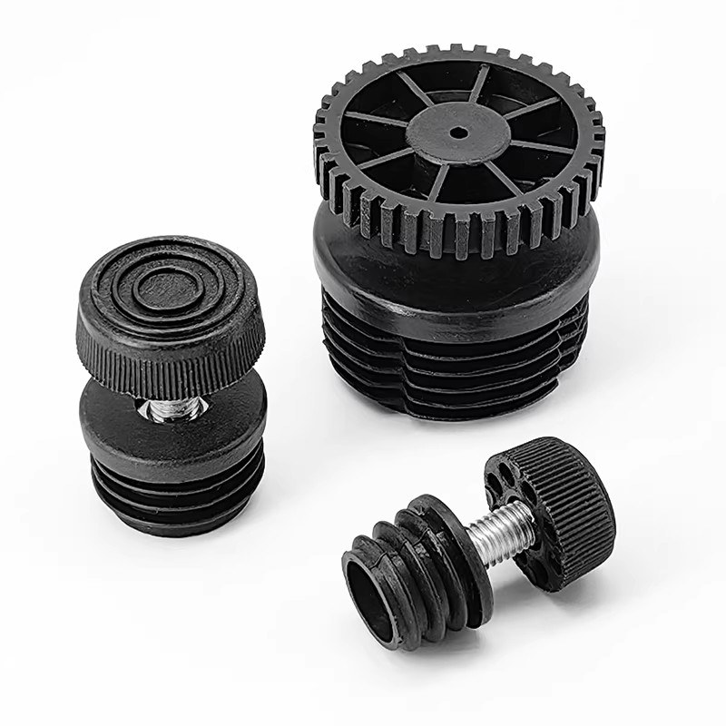 Nut Threaded Leveling Feet & Pipe Caps M6/M8 - For Cabinets, Tables & Bar Stools gallery