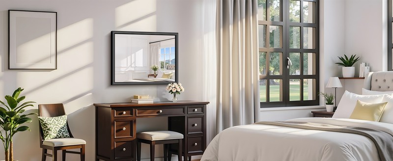20x24 Inch Brushed Bla Bathroom Mirror, Raised Metal Fred Bathroom gallery