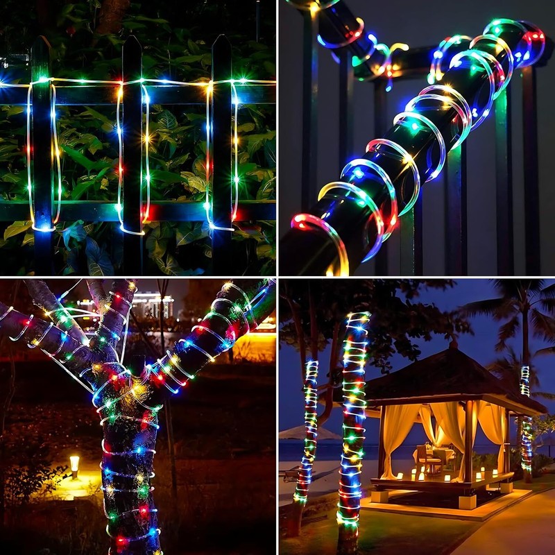 Solar String Lights Outdoor - 8 Modes Waterproof, Tube Lights for Garden, Pool gallery