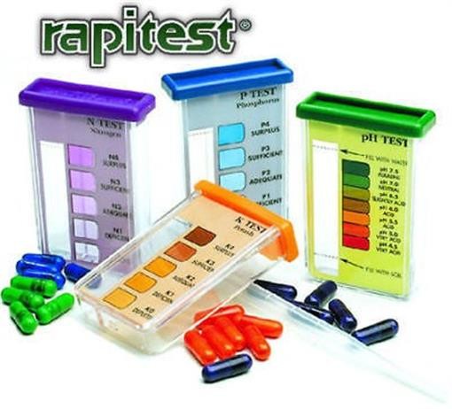 Soil Test Kit Tester pH Test Light NPK Levels Rapitest Ground #1601 (40 Test) gallery