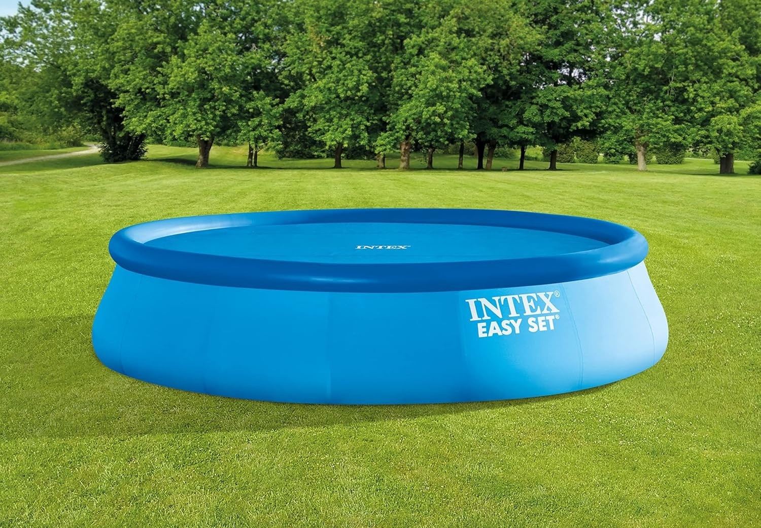 INTEX 28014E Solar Pool Cover: for 16ft Round Easy Set and Metal Frame Pools gallery