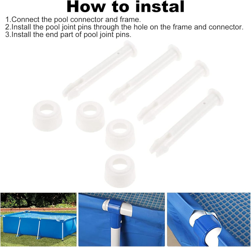 36Pcs Plastic Pool Joint Pins & Pool Seals Compatible with Intex 13'-24' above G gallery