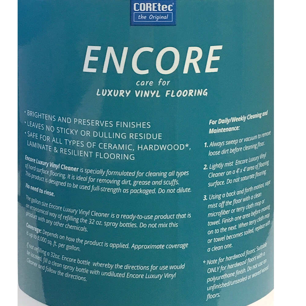 COREtec ENCORE Floor Cleaner for Luxury Vinyl Flooring - 1 Gallon gallery