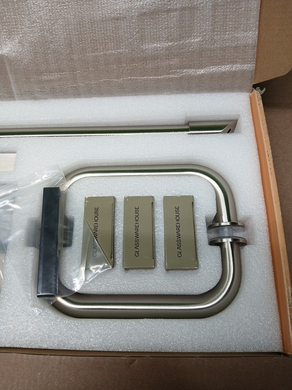 Glasswarehouse Shower Hinge Hardware Kit Brushed Nickle GW-GH-KIT-BN gallery
