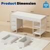 55 inch Computer Desk with 6 Drawers & 2 Open Shelves gallery
