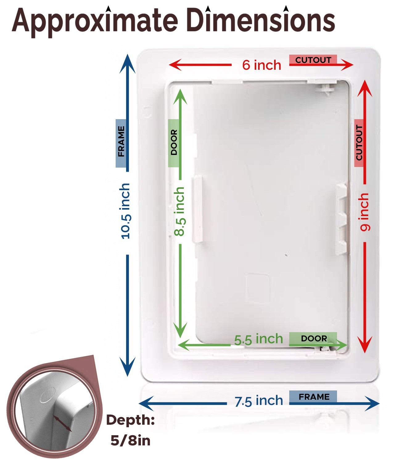 Morvat Access Panel 6x9 Inch for Drywall & Ceiling with Door, 40 Pack gallery