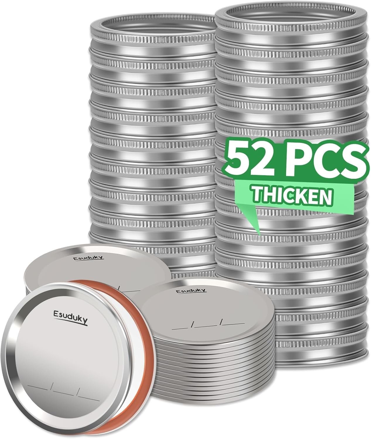 Canning Lids and Rings 52 Count Regular Mouth Mason Jar Band For Ball Kerr Jars gallery