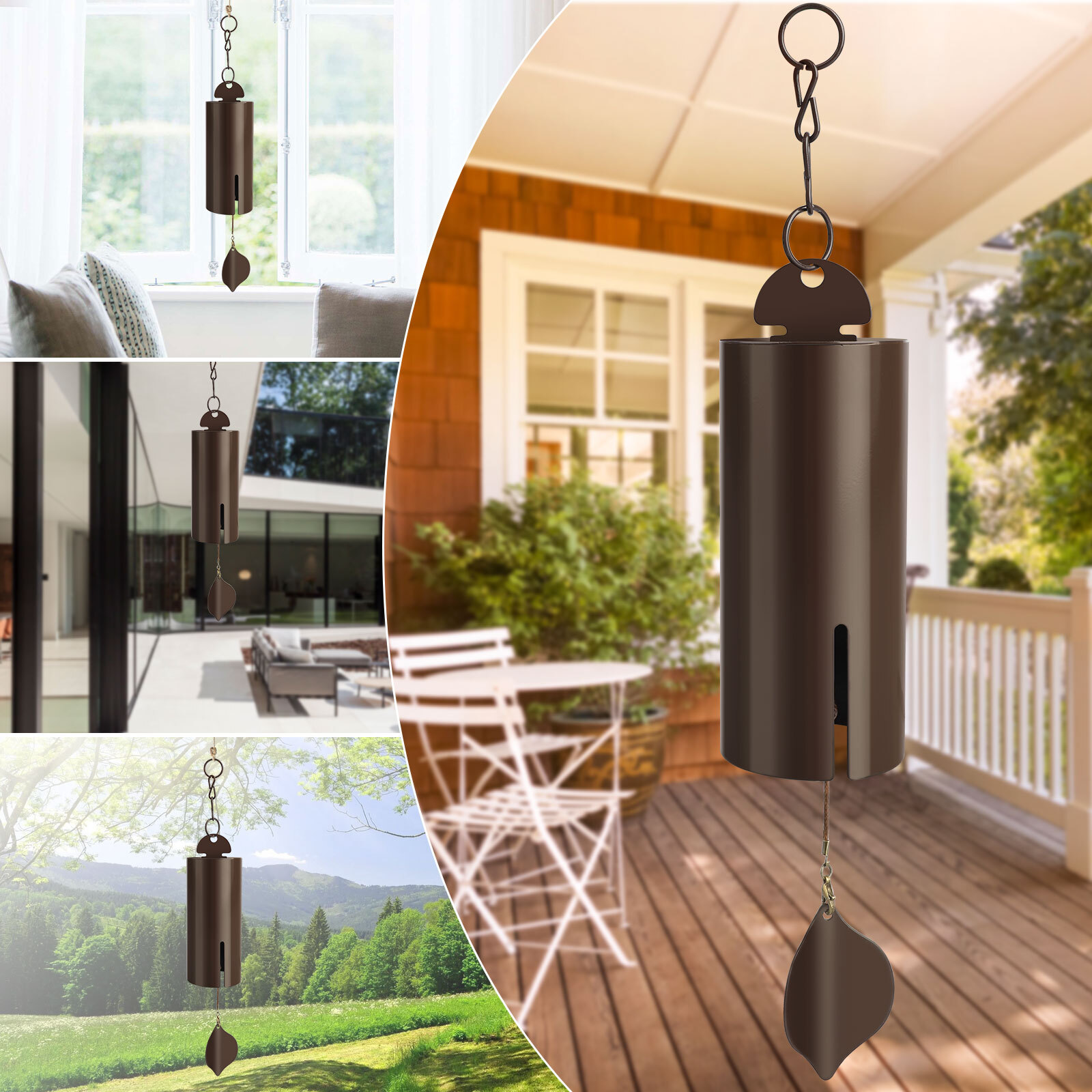 Large Deep Resonance Serenity Metal Bell Heroic Wind Chime Outdoor Indoor Decor gallery
