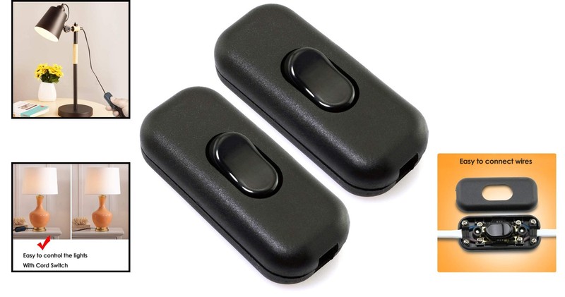 Durable 2-Pack In-Line DPST Switch for Table and Floor Lamps - Easy Control gallery