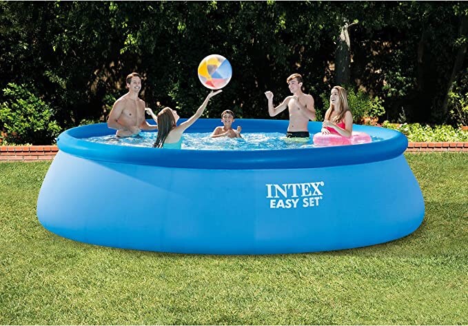 Intex 15' x 48" Inflatable Easy Set Above Ground Swimming Pool w/ Ladder & Pump gallery