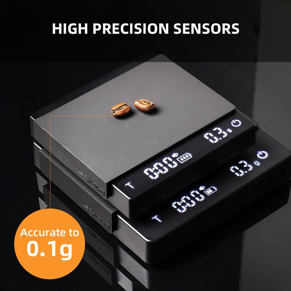 Rechargeable Coffee Scale with Timer 2kg/0.1g Precision Espresso Pour Over Scale gallery