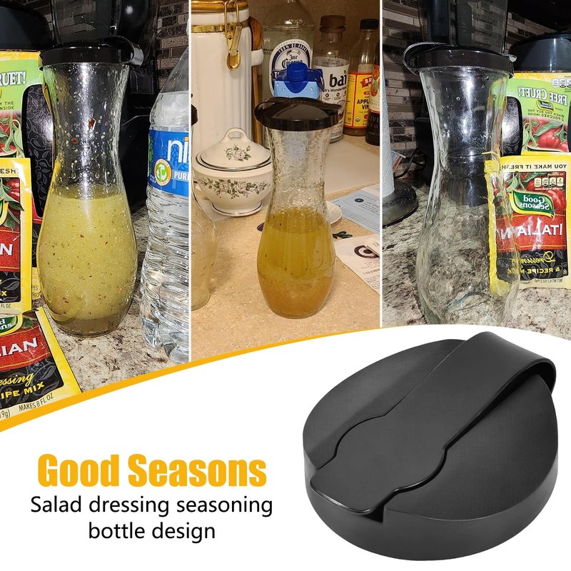 2Pack Replacement Lids For Good Seasons Salad Dressing Cruet Glasses,FoodGrad... gallery
