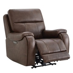 CHITA Large Power Zero Gravity Recliner Chair, Genuine Leather w/Cupholders