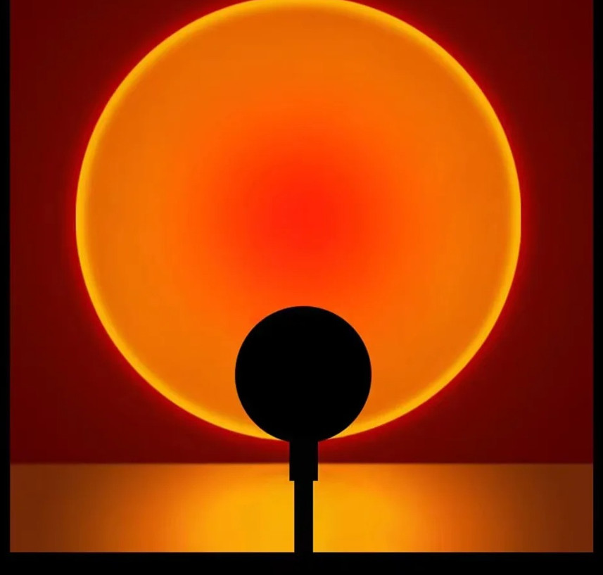 1pc USB Sunset Projector Lamp 360° Rotating Mood Light Decor Lighting Decoration gallery