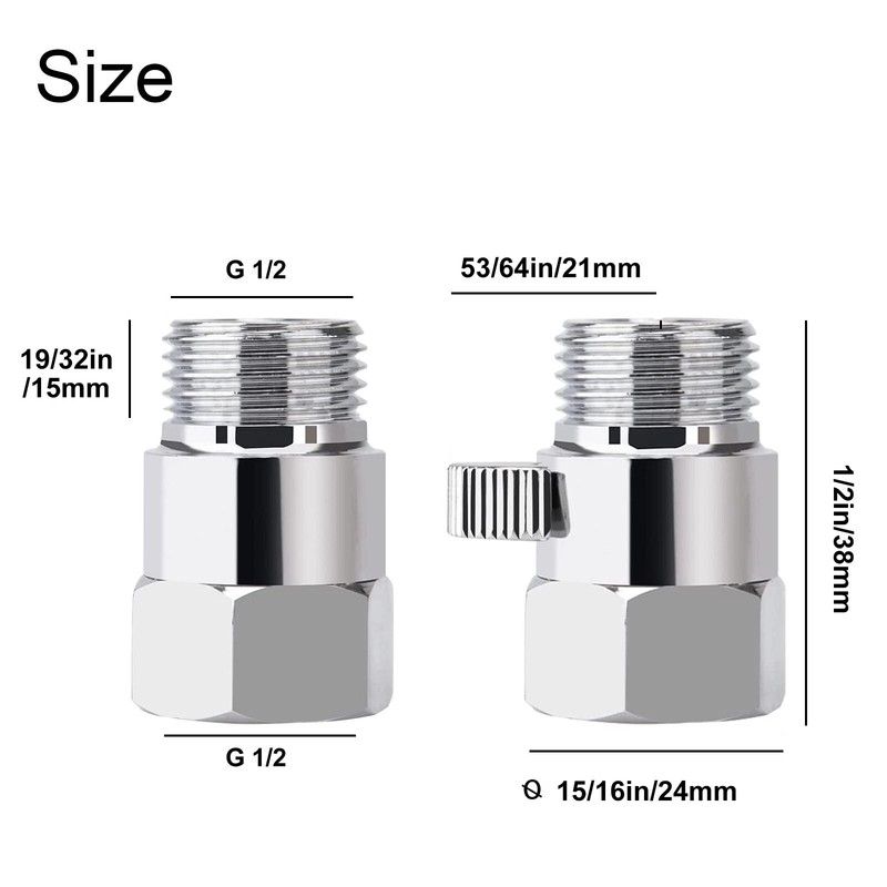 G1/2" Brass Flow Quick Control Shut-OFF Valve Shower Head Water Saver Bathroom gallery