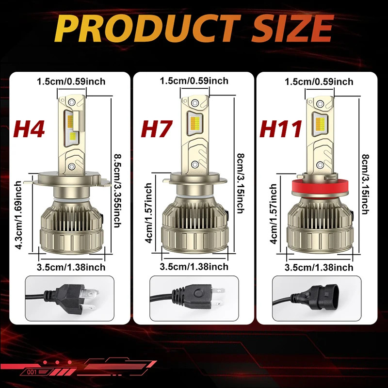H4 LED Headlight Bluetooth APP Control Color 6000W H4 H7 LED H1 H11 LED Lights gallery