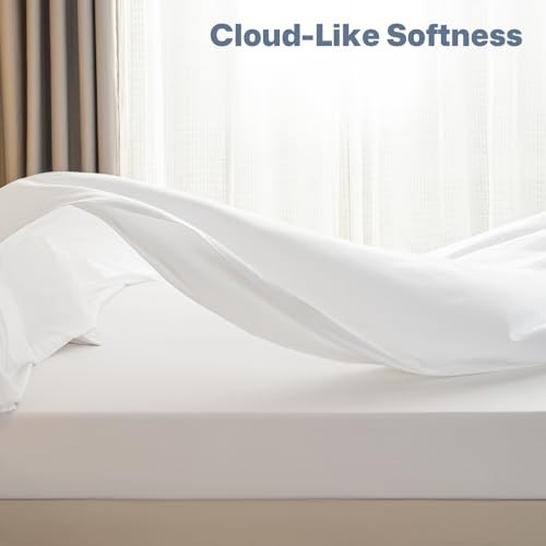 Flat Sheets Pack,Brushed Microfiber Bed Sheets, Soft & Queen 6 White gallery