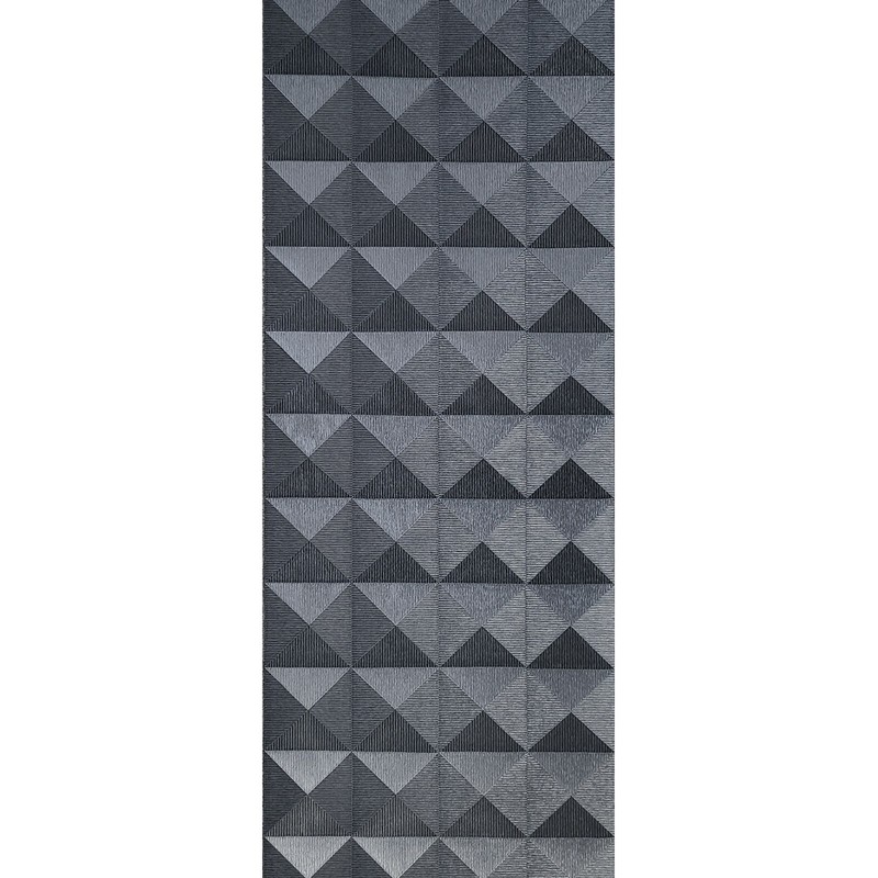 3D illusion black gray silver geometric pyramid triangle textured Wallpaper roll gallery