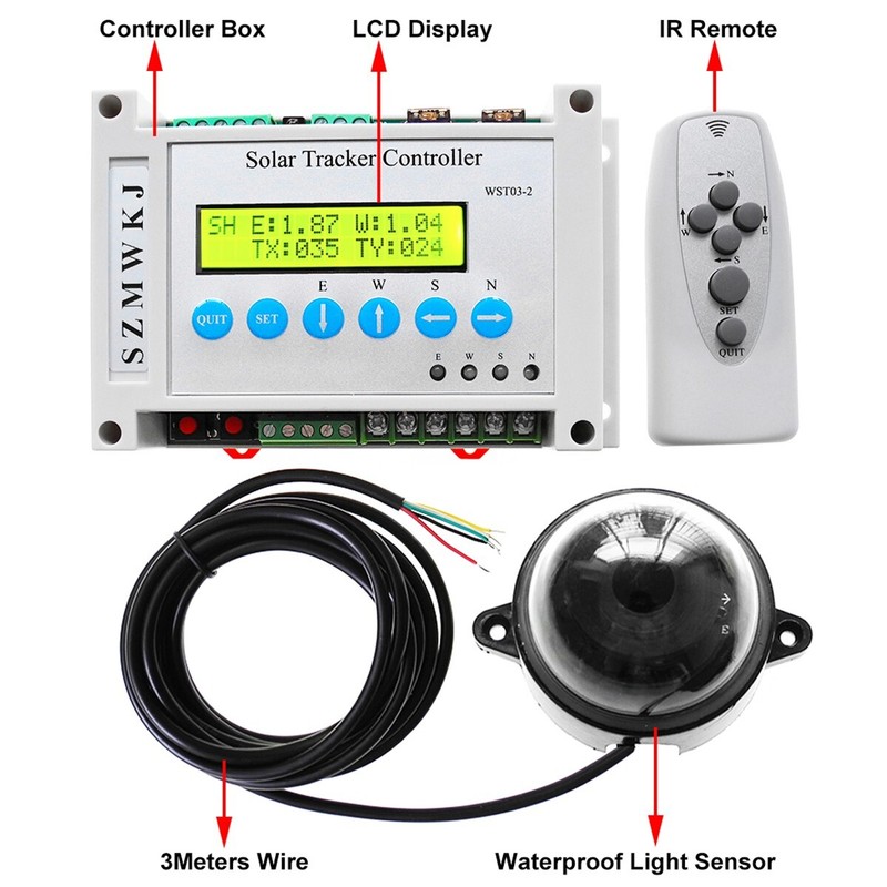 Dual Axis Solar Tracking Tracker Controller for PV Solar Panel System Sun Track gallery