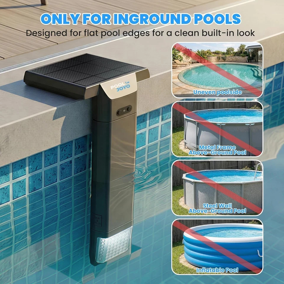 Solar Pool Lights Only for Inground Pools with Remote, 56 Leds Brighter 3-Sided gallery