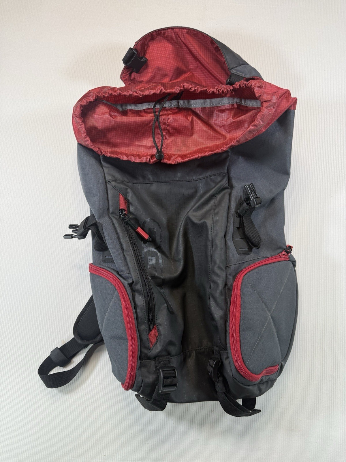 OGIO Technical Backpack Gray Red White Fields Logo Multi Pocket Hiking Bag 2