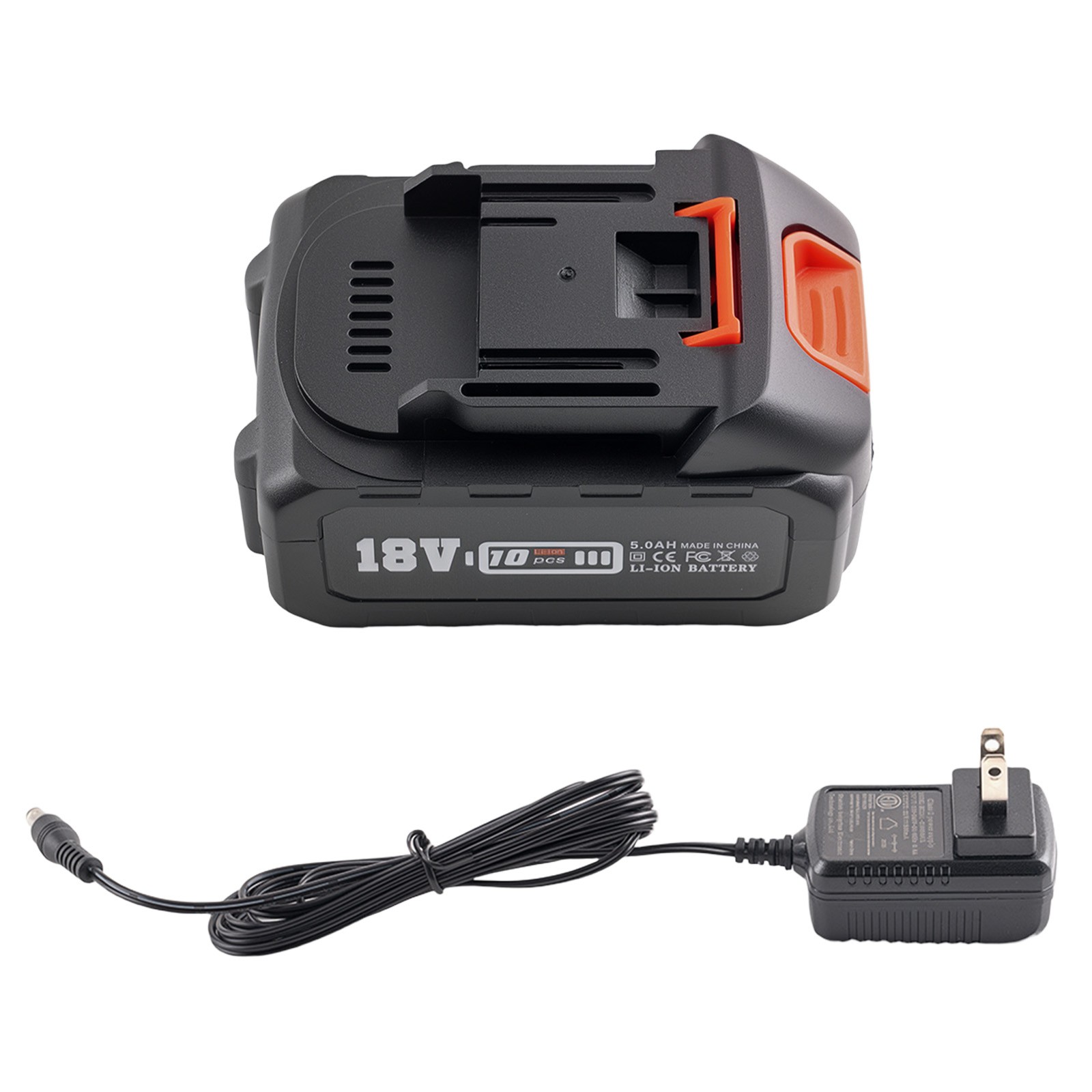 18V 5Ah Lithium Ion Replacement Battery & 100-240V Charger for BL1820 BL1815 gallery