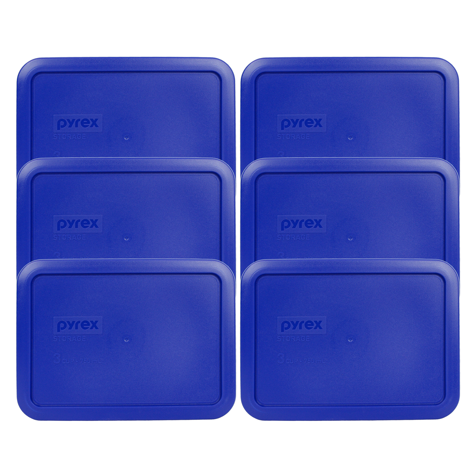 Pyrex 7210-PC Cadet Blue Plastic Rectangle Replacement Lid Cover (6-Pack) gallery