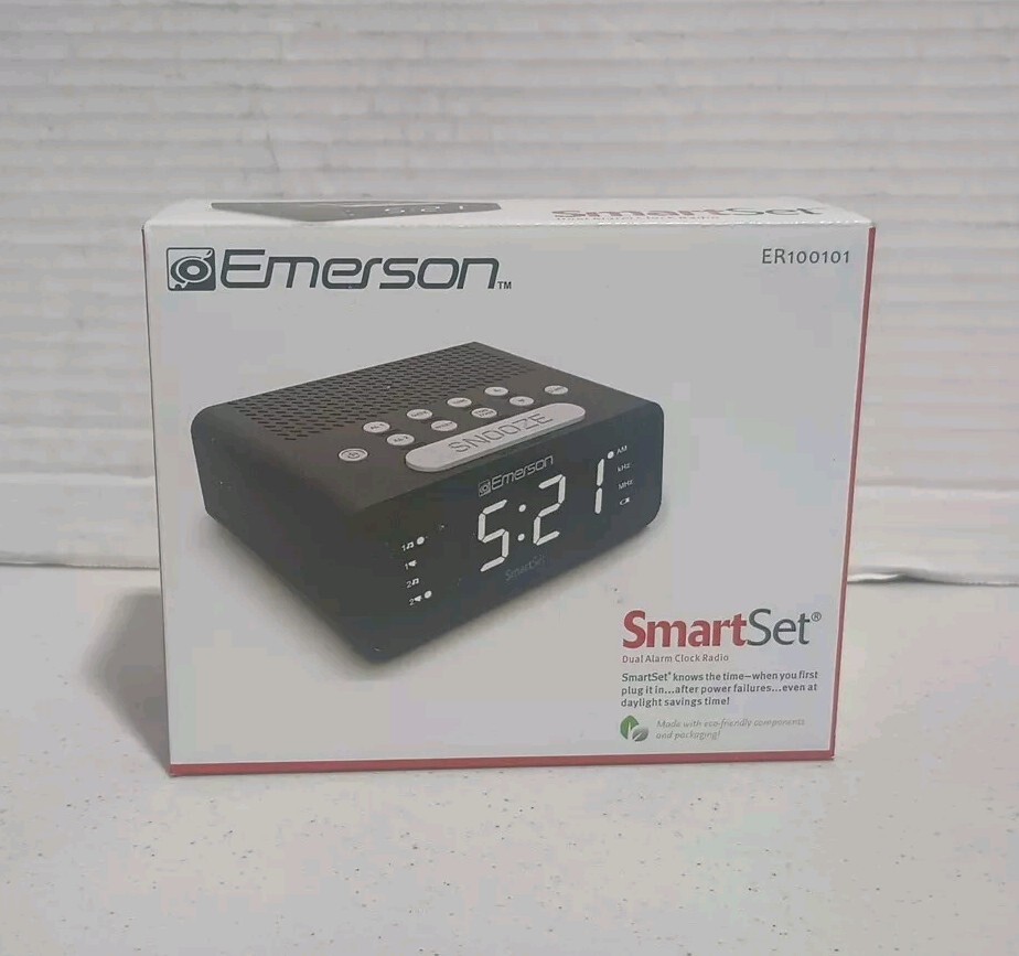 Emerson Smart Set Digital Alarm Clock Radio (Model ER100101) Modern Style gallery