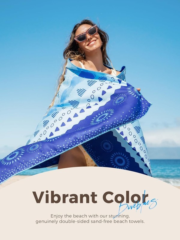 NEW! OCOOPA Microfiber Beach Towel Fast Drying Oversize Ocean Sand Free Outdoor gallery