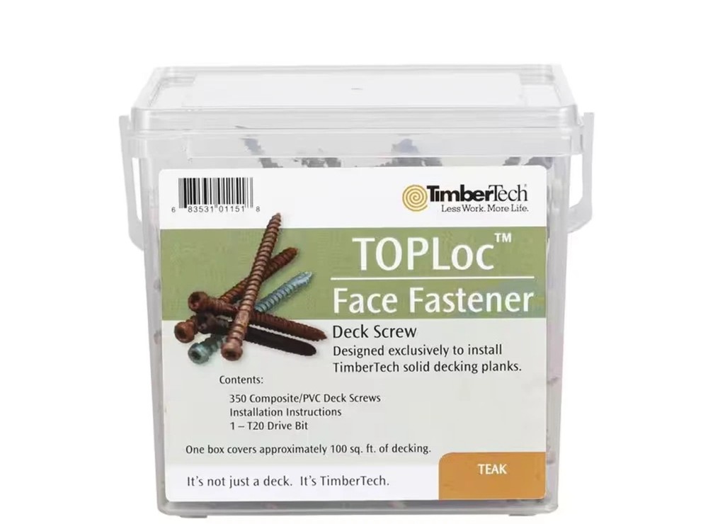 Toploc Composite Deck Screw for Teak Teck 100 Sq. Ft. (350 2-1/2 In. #8 Torx O