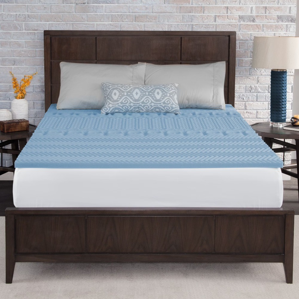 7-Zone Reversible Memory Foam Mattress Topper Full Size 1.5 Inch gallery