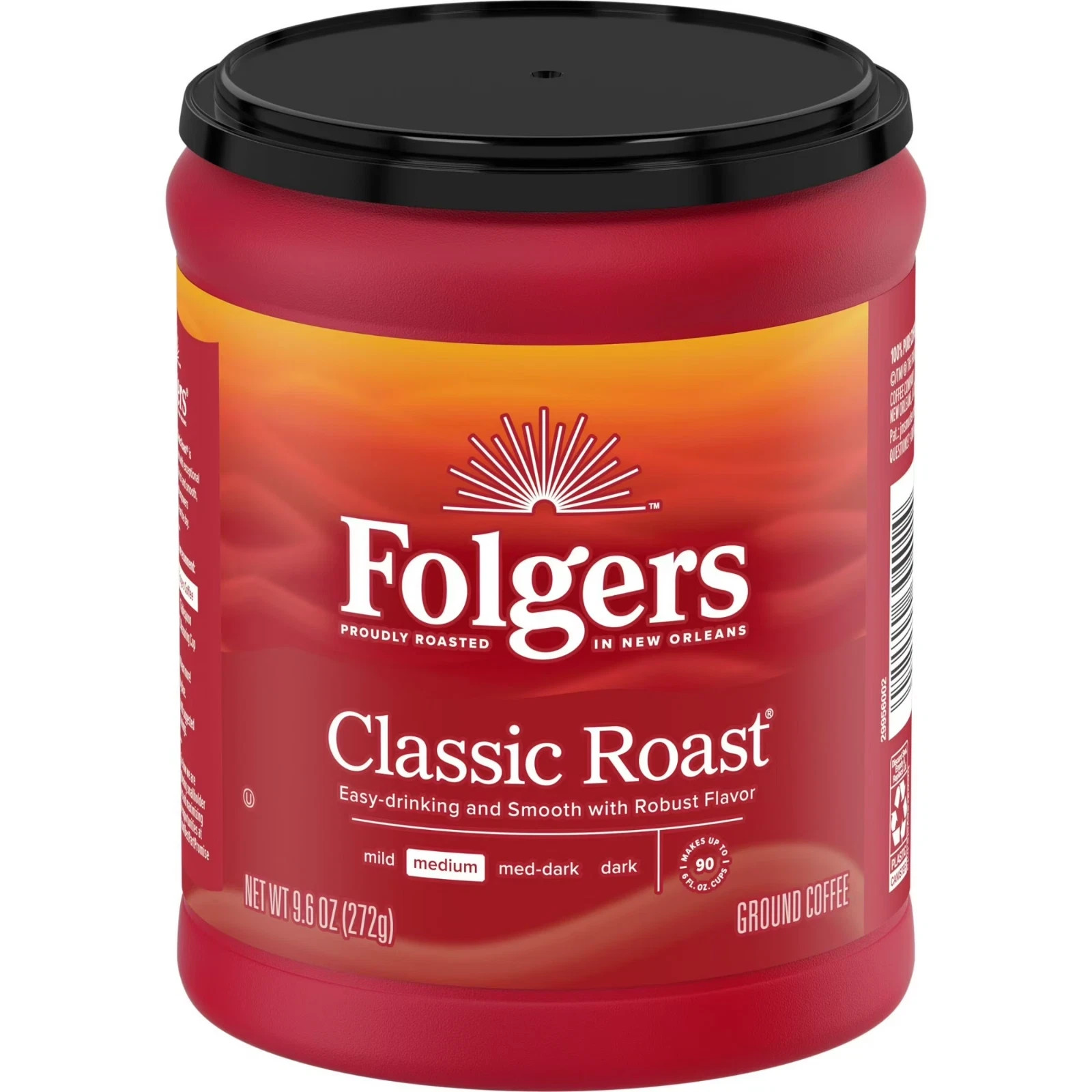 Folgers Classic Roast Ground Coffee, Medium Roast, 9.6 oz Canister,, gallery