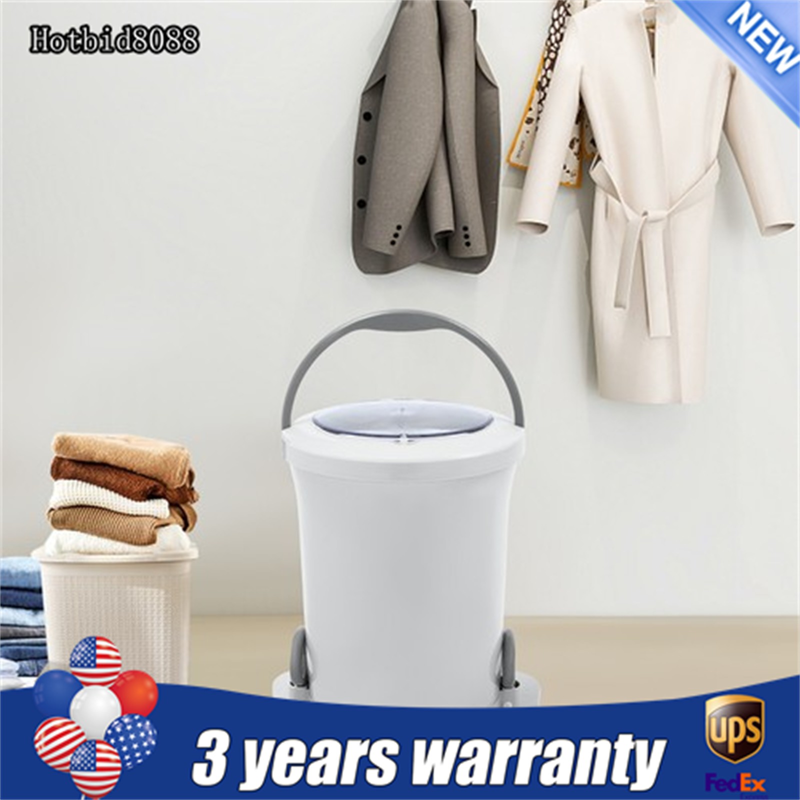 Mini Dryer Portable Compact Clothes Spin Dryer Manual Home Laundry Dryer NEW gallery
