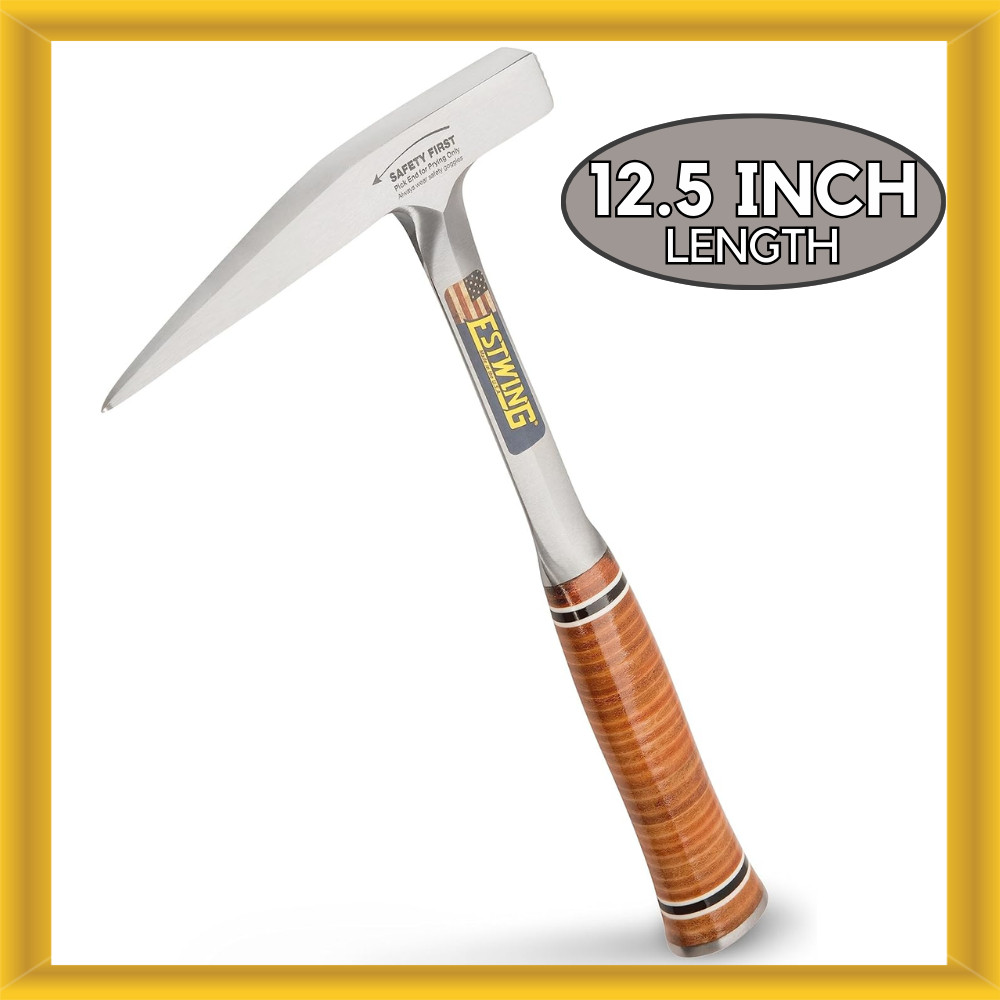 ESTWING Rock Pick 13 oz. Geological Hammer w/ Smooth Face & Genuine Leather Grip gallery