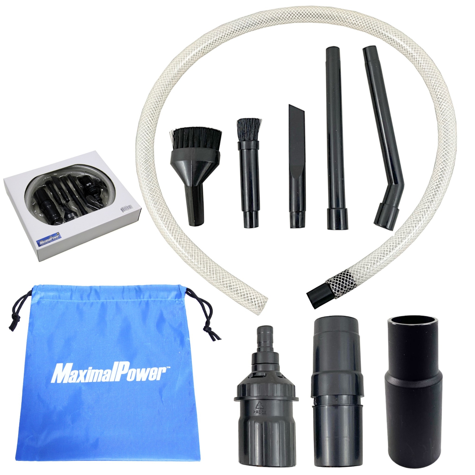 MaximalPower 8PC Mini Vacuum Attachment Tool Kit for Bissell Miele Shark w/ bag gallery