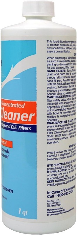 Liquid Pool Filter Cleaner - 1 Quart, Cleans Sand, Cartridge, D.E. Filters gallery