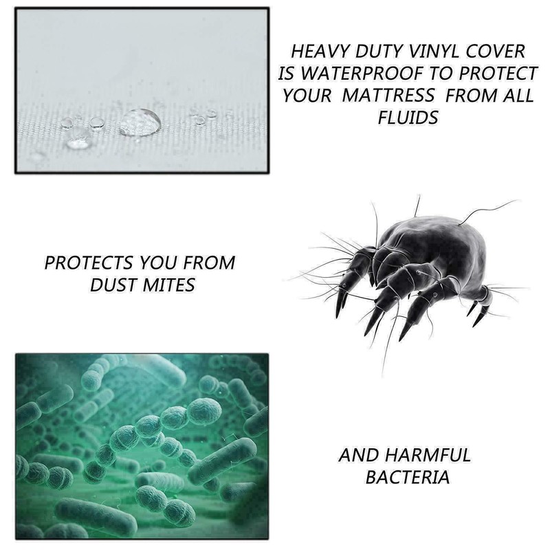 Vinyl Mattress Protector-Waterproof & Dust Mite Proof Durable Cover - Twin Size gallery