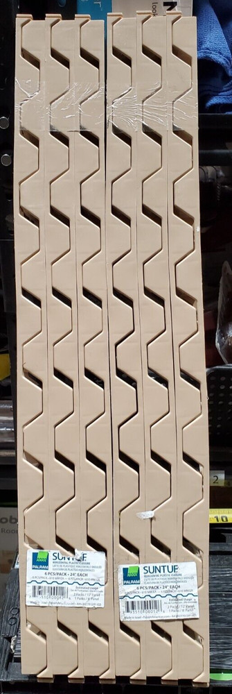 *12PACK* Suntuf Horizontal Plastic Closure Strips 24" in Tan