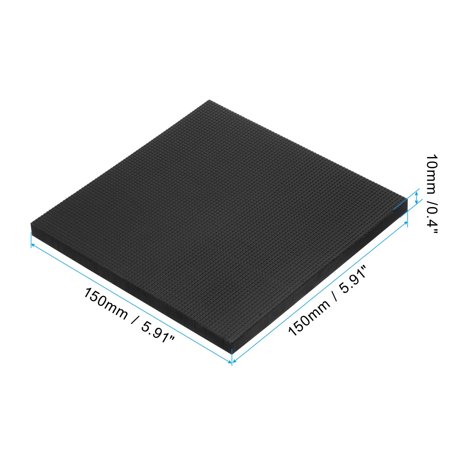 6x6x0.4" Rubber Bench Block Square Metal Stamping Hammering Nonslip Base Black gallery