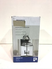 Progress Lighting Canton Heights 2-Light 18 in. Matte Black Outdoor Wall Lantern