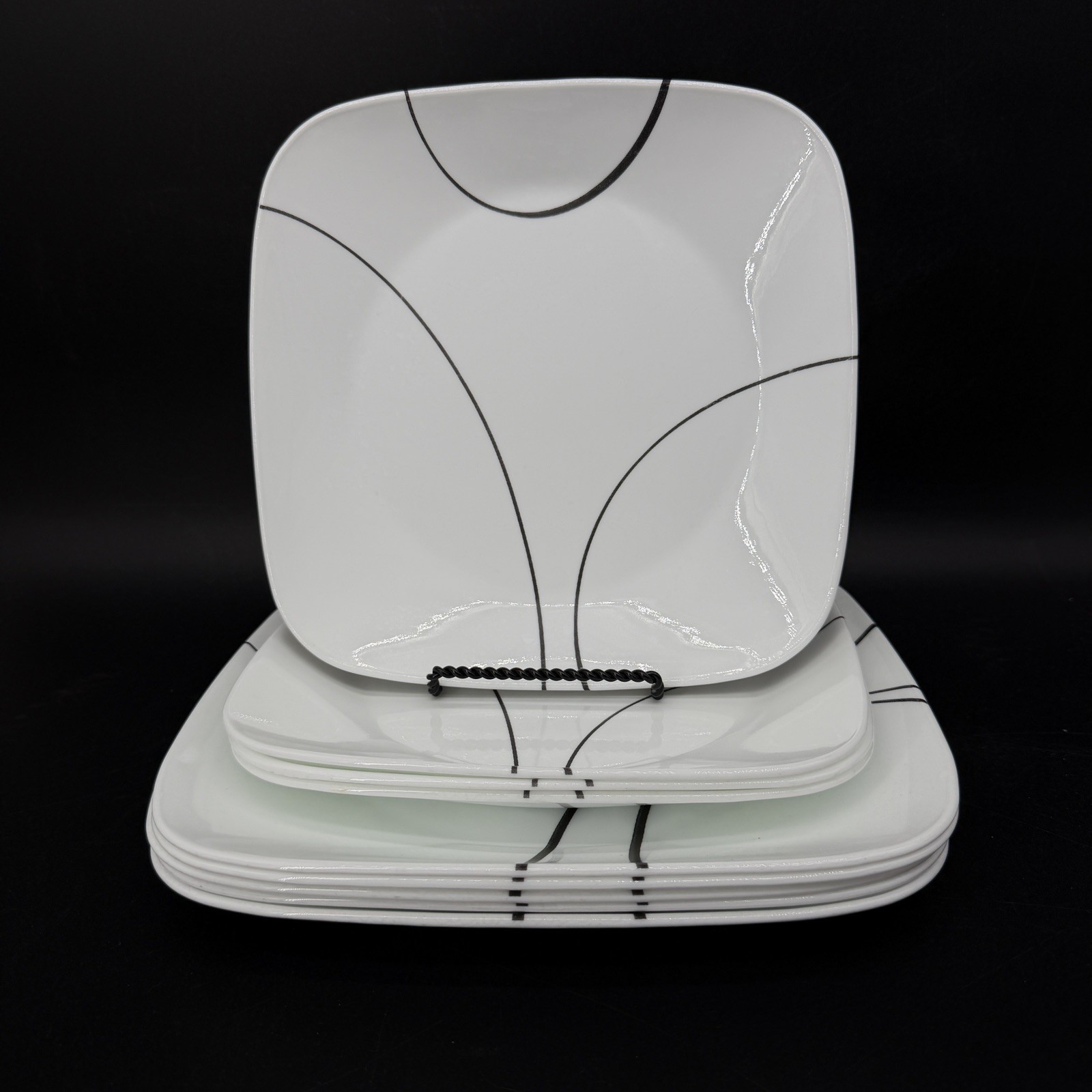 Corelle Square Simple Lines 10pcs Dinner & Lunch Plates gallery