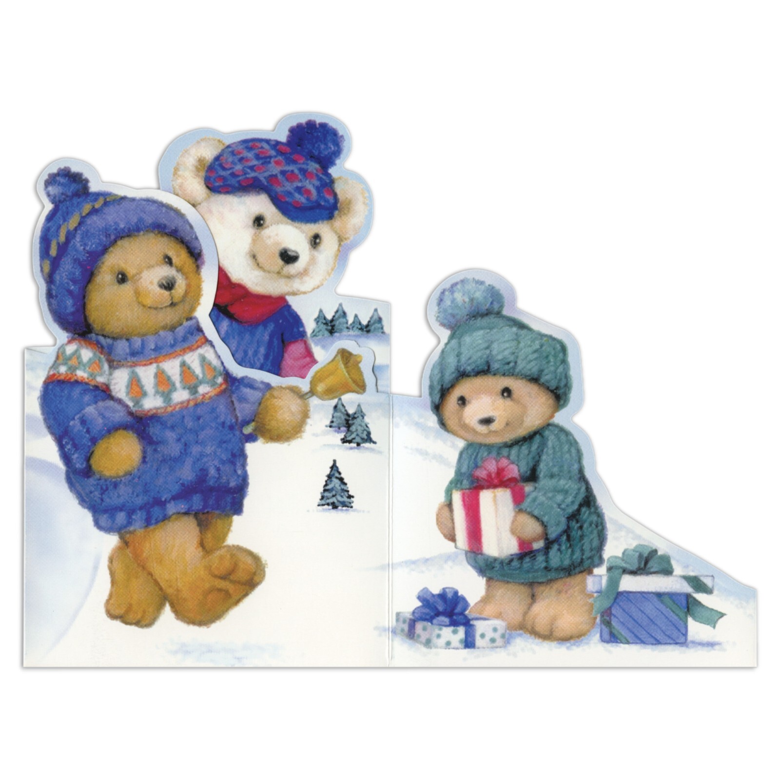Cute HAPPY HOLIDAYS Cards, Winter Teddy Bears by American Greetings Plus Mark +✉ gallery