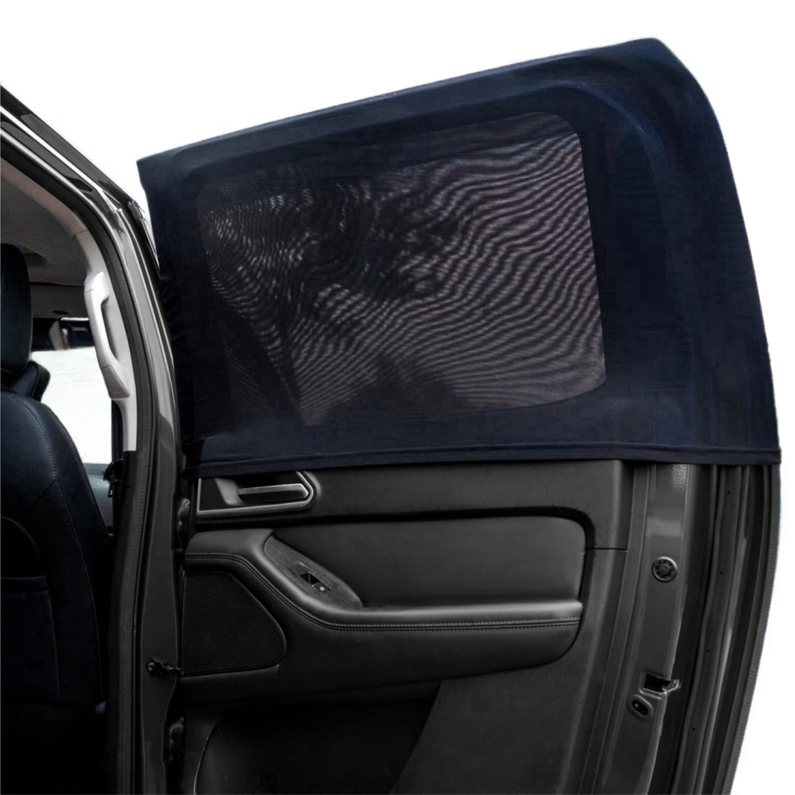 2Packs Universal Car Window Screen for Rear 25"(H) 25" x 43", black gallery